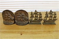 Cast iron bookends