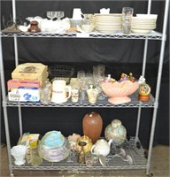 Shelf Lot #1 China, Glassware, Housewares & More