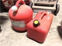 Lot of Two Five Gallon Gas Cans