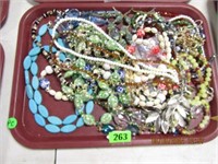 GROUP OF 2 TRAYS OF ASSTD COSTUME JEWELRY