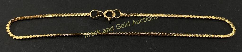 925 Sterling Silver Gold Wash Bracelet