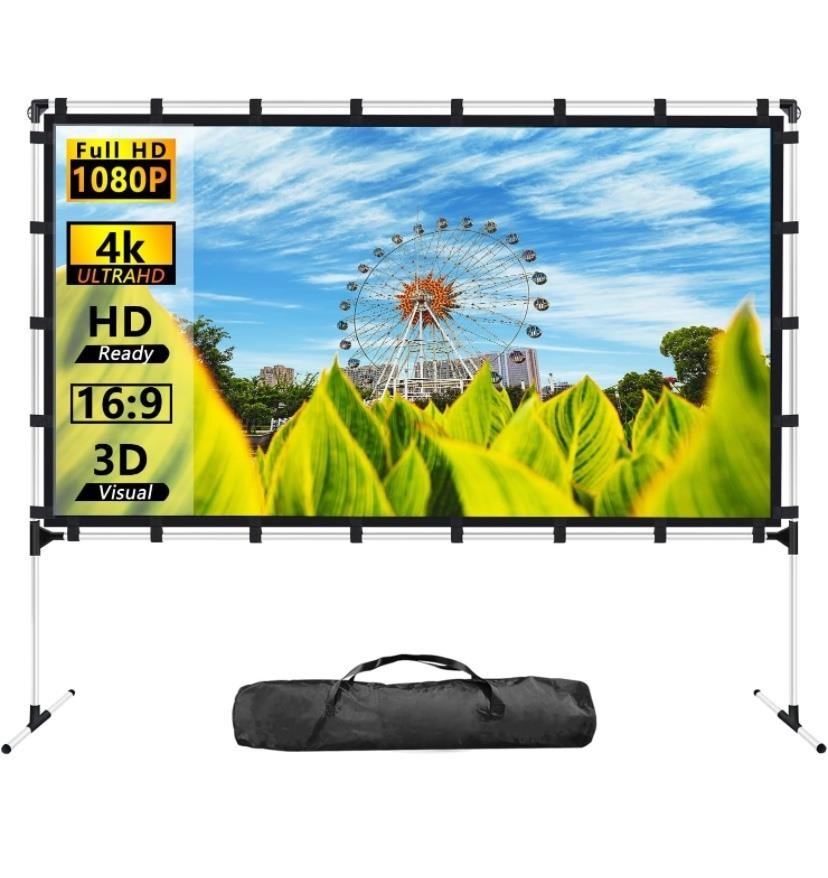 120inch Projector Screen Backyards Cinema Travel