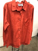 Orange suede shirt size 3