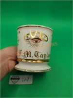 Antique masonic shaving mug
