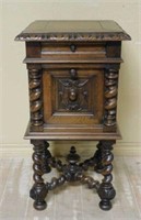 Louis XIII Style Oak Side Cabinet.