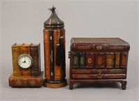 Book Decor - Clock - Chest - Cylinder