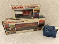 LIONEL ENGINE, CABOOSE AND CONTROLLER