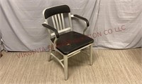 1960s Emeco Military Brushed Aluminum Arm Chair