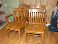 (4) WOODEN CHAIRS