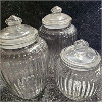 Clear Glass Canister Set