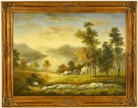 Dunston, Oil on Canvas, River Landscape