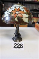 13.5" Tall Stain Glass Type Lamp