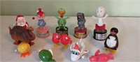 Vintage Push Button Puppets and Wind Up Toys