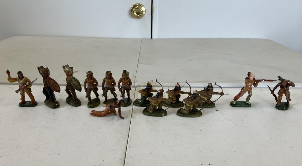 VTG Elastolin Native American Warriors Toys #11