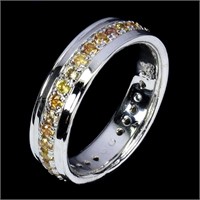 Natural Round Sapphire Eternity Ring