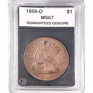 1859-O Seated Liberty Dollar GG MS67