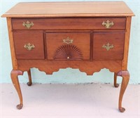 18TH C. QUEEN ANNE CHERRY & MAPLE HIGHBOY BASE,