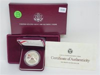 1988 US Mint Olympic Proof 90% Silver $1