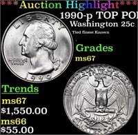 ***Auction Highlight*** 1990-p Washington Quarter