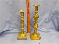 2 Brass candleholders