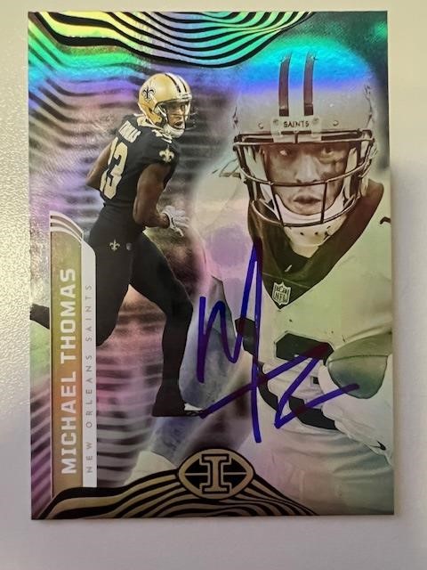 Saints Michael Thomas Signed Card with COA