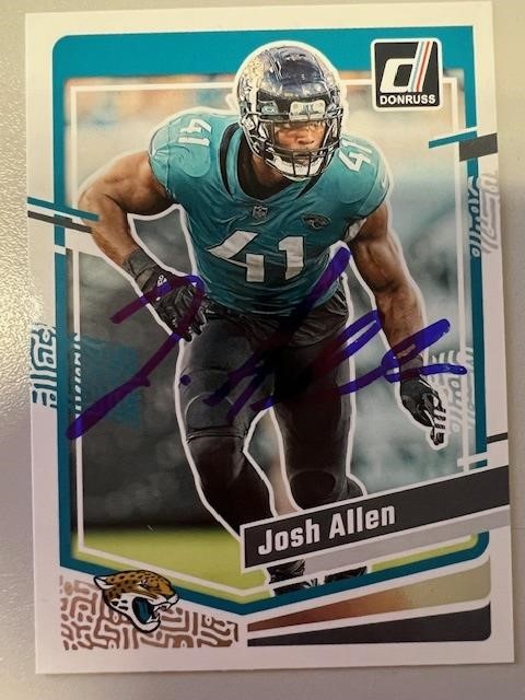 Jaguars Josh Allen Signed Card with COA