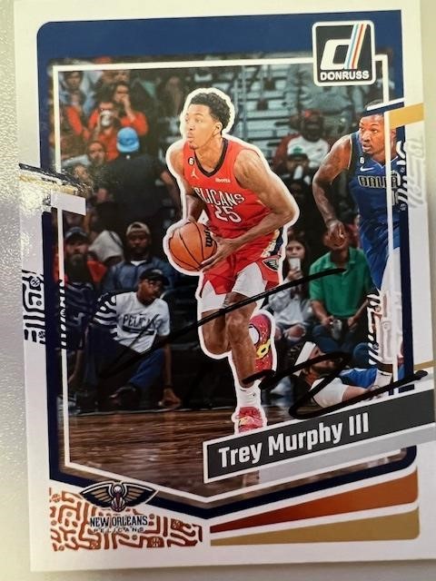 Pelicans Trey Murphy III Signed Card with COA