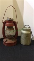 Miscellaneous lot, antique Elgin railroad lantern