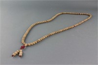 Chinese Bodisu Seed Beads Carved Necklace