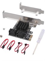 (New) SATA Card 4 Port with 4 SATA Cables, 6 Gbps
