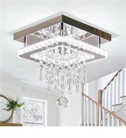 (New) Zenouidle Square Crystal Chandelier Modern