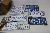 Vintage Assorted Ontario License Plates