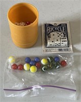 Dice and marbles