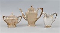 (3) PIECE R. WALLACE & SONS STERLING TEA SET