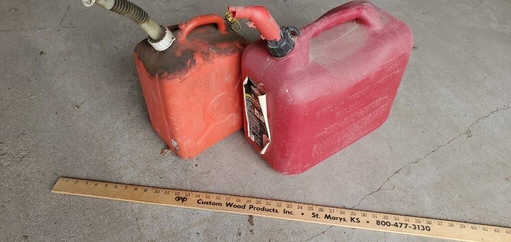 2 Plastic Gas Cans.