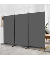 Indoor portable foldable room divider in grey