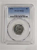 1972 MS 64 PCGS Jefferson Nickel