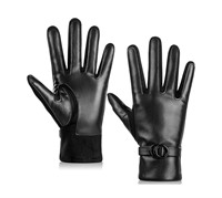 S Betrysota Womens Leather Touchscreen Windproof