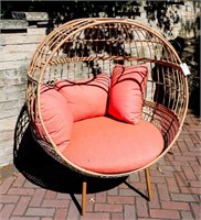 Barrel Garden Outdoor Chair w/Cushion