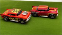 2 TYCO CHEVY BELAIR SLOT CARS