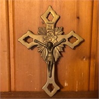 Hanging Brass Religious Crucifix Cross