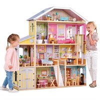 KidKraft Majestic Mansion Wooden Dollhouse with...