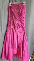 90's Vintage Prom or Party Dress Fuschia