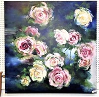 Roses Still-Life Print on Canvas
