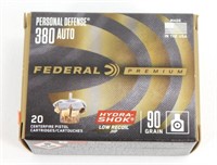 * 20 Rounds Federal Premium Personal Defense 380