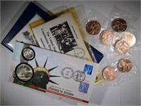 COLLECTORS LOT SILVER DOLLARS AND BRONZE COINS