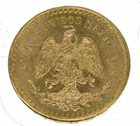1945 Mexican 50 Pesos Fine Gold Coin