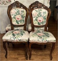 (4) Carved Dining Chairs