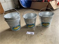 (5) Small Glavanized Buckets