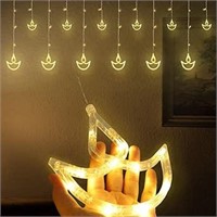 12 Warm White Diya Diwali Lights